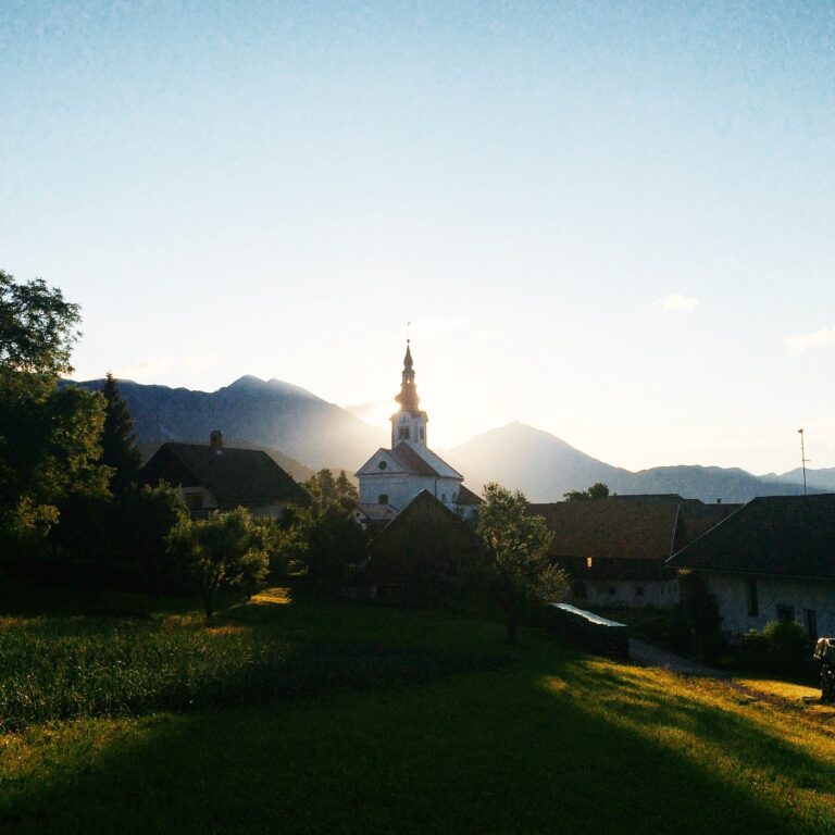 Church steeple in Slovenia